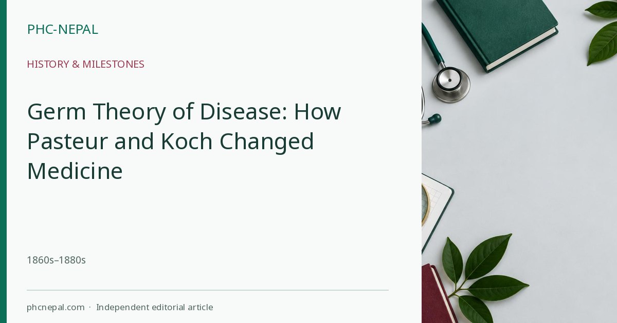 Germ Theory of Disease: How Pasteur and Koch Changed Medicine