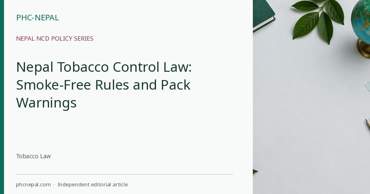 Nepal Tobacco Control Law: Smoke-Free Rules and Pack Warnings