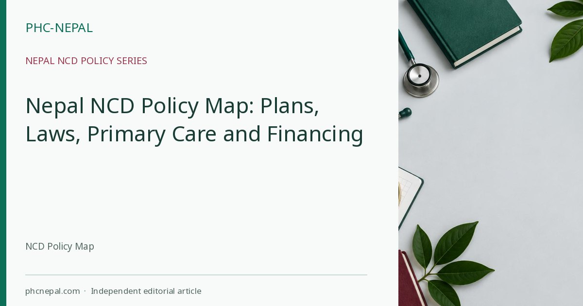 Nepal NCD Policy Map: Plans, Laws, Primary Care and Financing