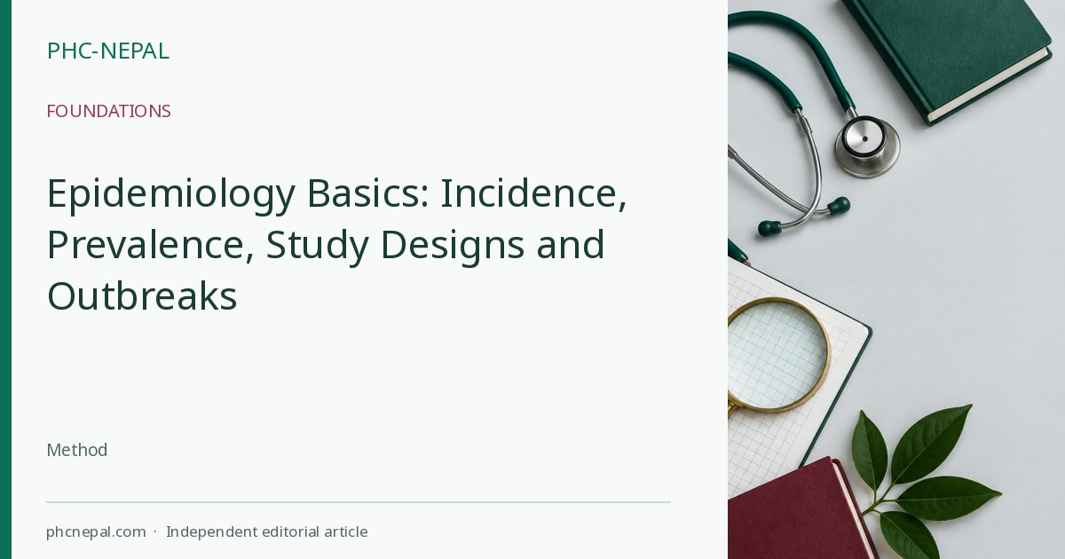 Epidemiology Basics: Incidence, Prevalence, Study Designs and Outbreaks