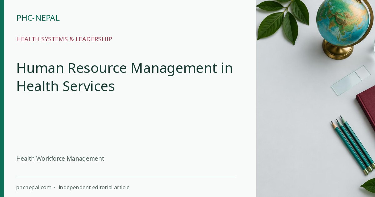 Human Resource Management in Health Services
