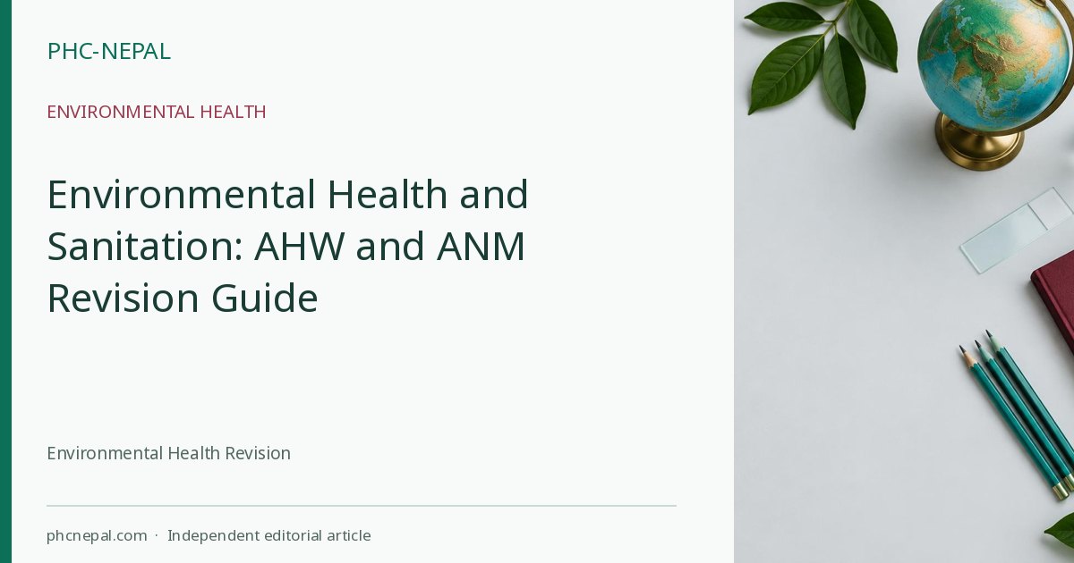 Environmental Health and Sanitation: AHW and ANM Revision Guide